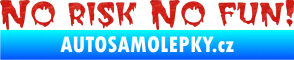 Samolepka No risk no fun 002 3D karbon červený