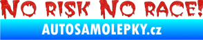 Samolepka No risk no race 002 3D karbon červený