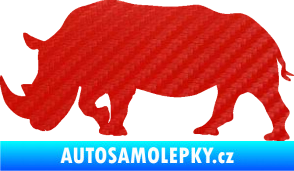 Samolepka Nosorožec 002 levá 3D karbon červený