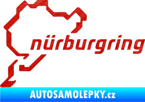 Samolepka Nurburgring 3D karbon červený