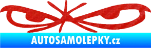 Samolepka Oči 002 levá 3D karbon červený