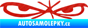 Samolepka Oči 002 pravá 3D karbon červený