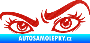 Samolepka Oči 004 levá 3D karbon červený