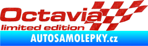 Samolepka Octavia limited edition pravá 3D karbon červený