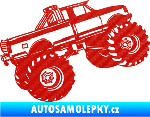 Samolepka Off Road 003 pravá 3D karbon červený