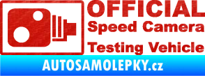 Samolepka Official Speed Camera Testing Vehicle 3D karbon červený