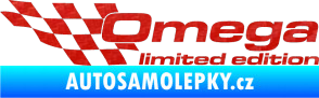 Samolepka Omega limited edition levá 3D karbon červený
