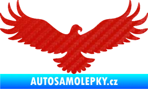 Samolepka Orel 006 pravá 3D karbon červený