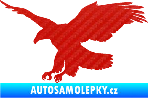Samolepka Orel 013 levá 3D karbon červený