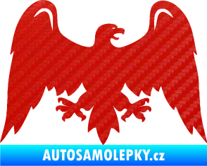 Samolepka Orlice 007 pravá 3D karbon červený