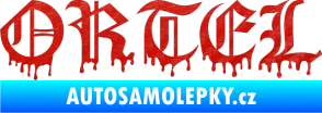 Samolepka Ortel 3D karbon červený