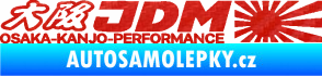 Samolepka Osaka Kanjo performance JDM 3D karbon červený