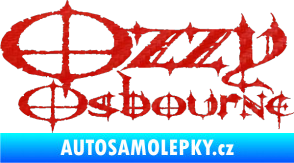 Samolepka Ozzy Osbourne 002 3D karbon červený