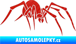 Samolepka Pavouk 002 - pravá 3D karbon červený