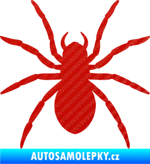 Samolepka Pavouk 015 3D karbon červený