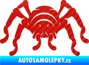 Samolepka Pavouk 018 3D karbon červený