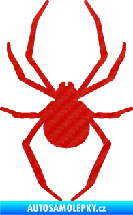 Samolepka Pavouk 021 3D karbon červený