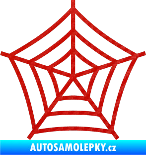 Samolepka Pavučina 3D karbon červený