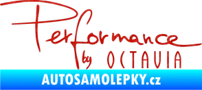 Samolepka Performance by Octavia 3D karbon červený