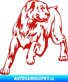 Samolepka Pes 020 levá 3D karbon červený