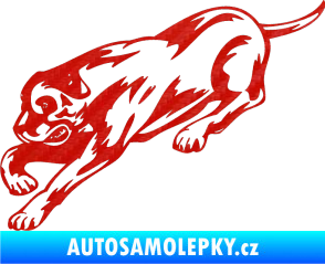 Samolepka Pes 049 levá 3D karbon červený