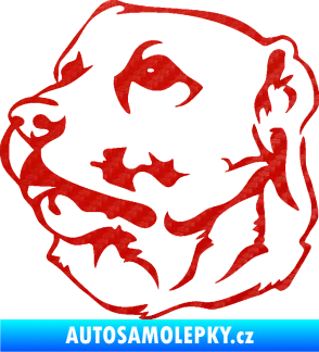 Samolepka Pes 104 levá Labrador 3D karbon červený