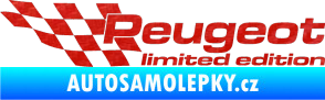 Samolepka Peugeot limited edition levá 3D karbon červený