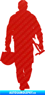 Samolepka Pilot 001 pravá 3D karbon červený