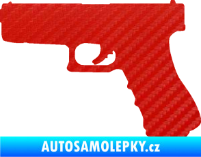Samolepka Pistole 001 levá 3D karbon červený