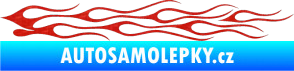 Samolepka Plameny 005 3D karbon červený