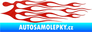 Samolepka Plameny 014 3D karbon červený