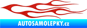 Samolepka Plameny 021 3D karbon červený