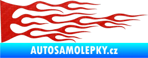 Samolepka Plameny 030 3D karbon červený