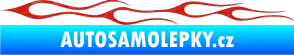 Samolepka Plameny 034 3D karbon červený