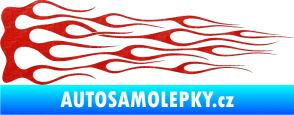 Samolepka Plameny 046 3D karbon červený
