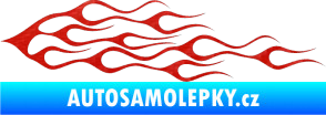 Samolepka Plameny 052 3D karbon červený