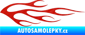 Samolepka Plameny 058 3D karbon červený