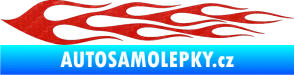 Samolepka Plameny 061 3D karbon červený