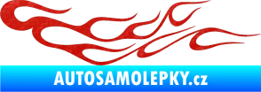 Samolepka Plameny 083 3D karbon červený