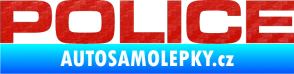 Samolepka Police 3D karbon červený