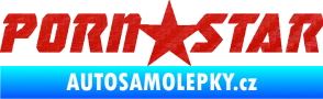 Samolepka Porn star  3D karbon červený