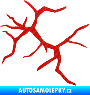 Samolepka Prasklina 007 3D karbon červený
