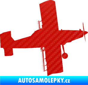 Samolepka Práškovací letoun Čmelák pravá 3D karbon červený
