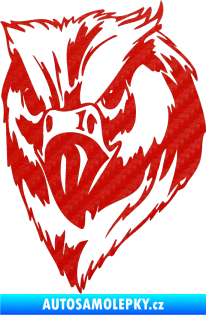 Samolepka Predators 002 levá 3D karbon červený