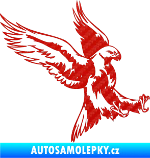 Samolepka Predators 003 pravá 3D karbon červený