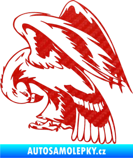 Samolepka Predators 017 levá 3D karbon červený