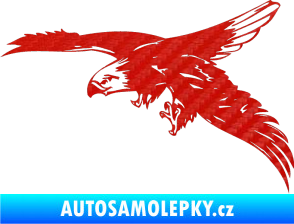 Samolepka Predators 029 levá 3D karbon červený