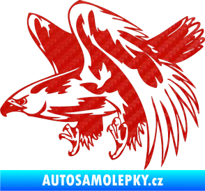 Samolepka Predators 034 levá 3D karbon červený