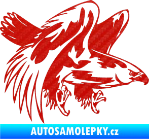 Samolepka Predators 034 pravá 3D karbon červený