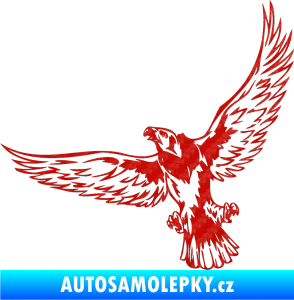 Samolepka Predators 044 levá 3D karbon červený